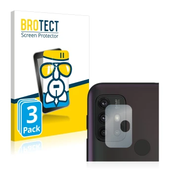 Parte frontale di una confezione del prodotto con il logo del marchio BROTECT. Accanto è raffigurato il dispositivo Motorola M