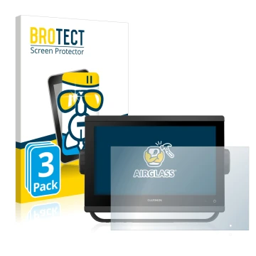 Parte frontale di una confezione del prodotto con il logo del marchio BROTECT. Accanto è raffigurato il dispositivo Garmin GPS