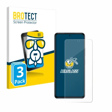 Parte frontale di una confezione del prodotto con il logo del marchio BROTECT. Accanto è raffigurato il dispositivo Xiaomi Poc