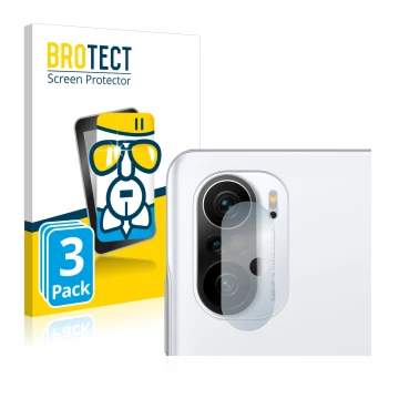 Parte frontale di una confezione del prodotto con il logo del marchio BROTECT. Accanto è raffigurato il dispositivo Xiaomi Poc