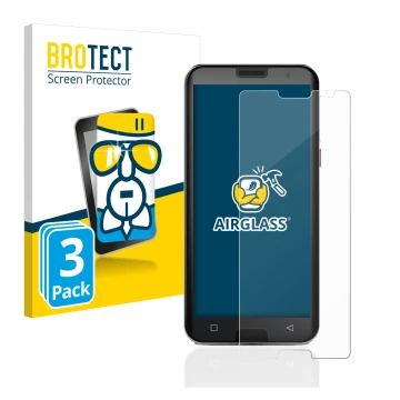 Parte frontale di una confezione del prodotto con il logo del marchio BROTECT. Accanto è raffigurato il dispositivo Emporia Sm