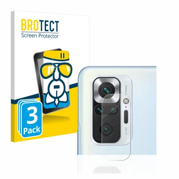 Parte frontale di una confezione del prodotto con il logo del marchio BROTECT. Accanto è raffigurato il dispositivo Xiaomi Red