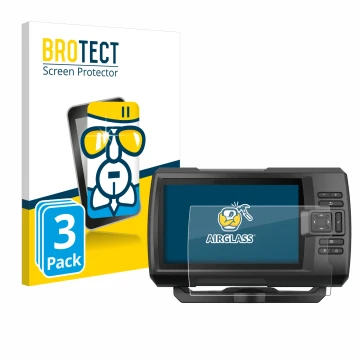 Parte frontale di una confezione del prodotto con il logo del marchio BROTECT. Accanto è raffigurato il dispositivo Garmin Str