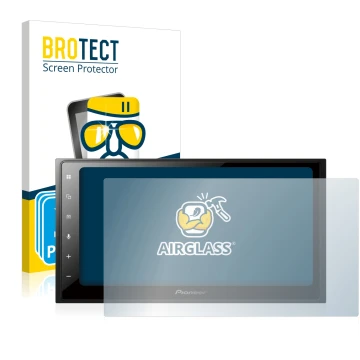 Parte frontale di una confezione del prodotto con il logo del marchio BROTECT. Accanto è raffigurato il dispositivo Pioneer SP