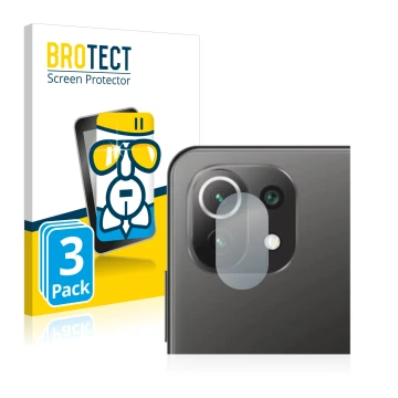 Parte frontale di una confezione del prodotto con il logo del marchio BROTECT. Accanto è raffigurato il dispositivo Xiaomi Mi 