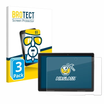 Parte frontale di una confezione del prodotto con il logo del marchio BROTECT. Accanto è raffigurato il dispositivo MEDION Lif