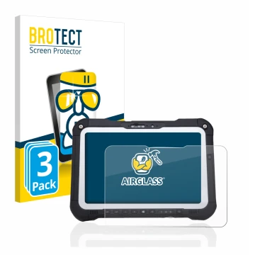 Parte frontale di una confezione del prodotto con il logo del marchio BROTECT. Accanto è raffigurato il dispositivo Panasonic 