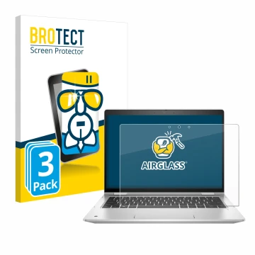 Parte frontale di una confezione del prodotto con il logo del marchio BROTECT. Accanto è raffigurato il dispositivo HP ProBook