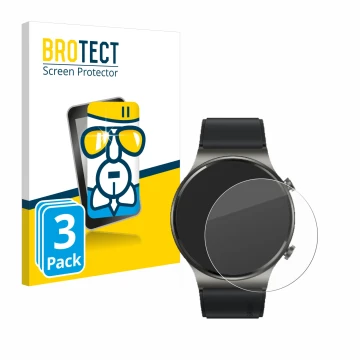 Parte frontale di una confezione del prodotto con il logo del marchio BROTECT. Accanto è raffigurato il dispositivo Huawei Wat