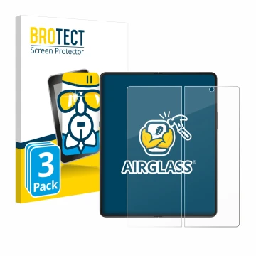 Parte frontale di una confezione del prodotto con il logo del marchio BROTECT. Accanto è raffigurato il dispositivo Samsung Ga