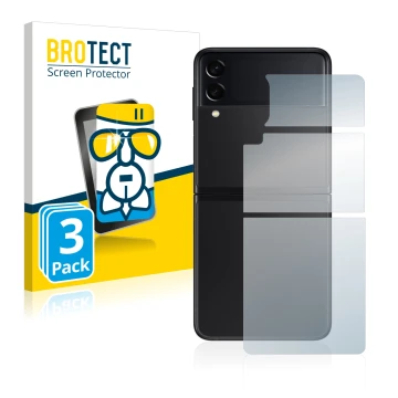Parte frontale di una confezione del prodotto con il logo del marchio BROTECT. Accanto è raffigurato il dispositivo Samsung Ga
