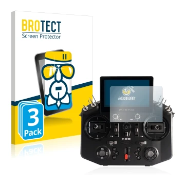 Parte frontale di una confezione del prodotto con il logo del marchio BROTECT. Accanto è raffigurato il dispositivo FrSky Tand