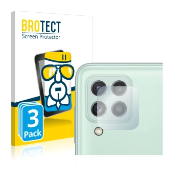 Parte frontale di una confezione del prodotto con il logo del marchio BROTECT. Accanto è raffigurato il dispositivo Samsung Ga