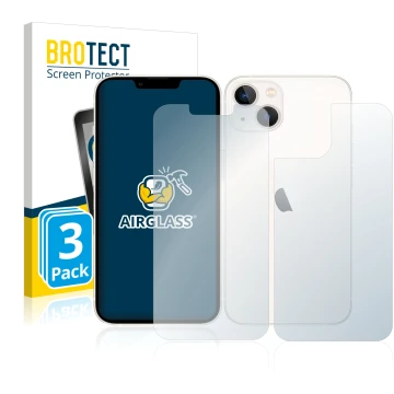 Parte frontale di una confezione del prodotto con il logo del marchio BROTECT. Accanto è raffigurato il dispositivo Apple iPho