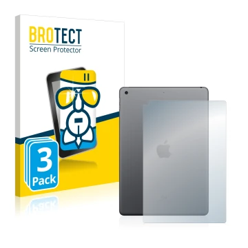 Parte frontale di una confezione del prodotto con il logo del marchio BROTECT. Accanto è raffigurato il dispositivo Apple iPad