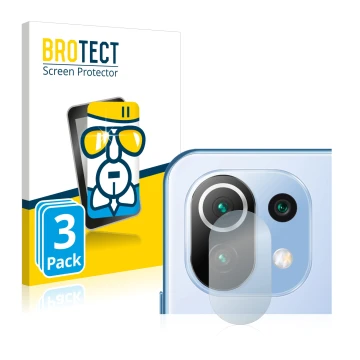 Parte frontale di una confezione del prodotto con il logo del marchio BROTECT. Accanto è raffigurato il dispositivo Xiaomi 11 