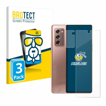 Parte frontale di una confezione del prodotto con il logo del marchio BROTECT. Accanto è raffigurato il dispositivo Samsung Ga