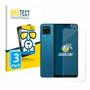 Parte frontale di una confezione del prodotto con il logo del marchio BROTECT. Accanto è raffigurato il dispositivo Samsung Ga