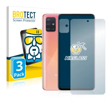 Parte frontale di una confezione del prodotto con il logo del marchio BROTECT. Accanto è raffigurato il dispositivo Samsung Ga