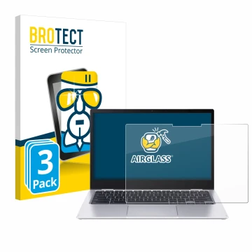 Parte frontale di una confezione del prodotto con il logo del marchio BROTECT. Accanto è raffigurato il dispositivo Acer Chrom