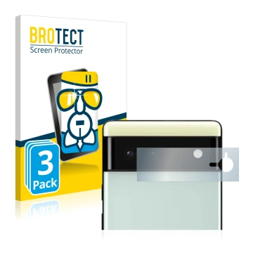 Parte frontale di una confezione del prodotto con il logo del marchio BROTECT. Accanto è raffigurato il dispositivo Google Pix