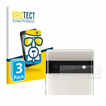 Parte frontale di una confezione del prodotto con il logo del marchio BROTECT. Accanto è raffigurato il dispositivo Google Pix