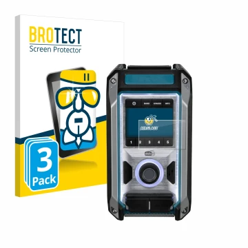 Parte frontale di una confezione del prodotto con il logo del marchio BROTECT. Accanto è raffigurato il dispositivo Makita DMR