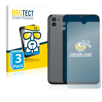 Parte frontale di una confezione del prodotto con il logo del marchio BROTECT. Accanto è raffigurato il dispositivo Gigaset GS