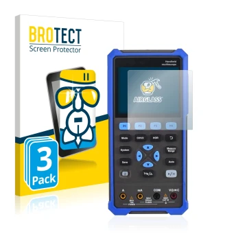 Parte frontale di una confezione del prodotto con il logo del marchio BROTECT. Accanto è raffigurato il dispositivo Owon HDS 2
