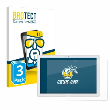 Parte frontale di una confezione del prodotto con il logo del marchio BROTECT. Accanto è raffigurato il dispositivo Archos T10