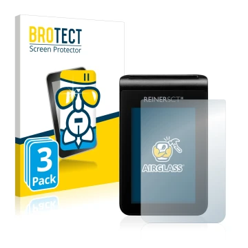 Parte frontale di una confezione del prodotto con il logo del marchio BROTECT. Accanto è raffigurato il dispositivo REINER SCT