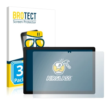 Parte frontale di una confezione del prodotto con il logo del marchio BROTECT. Accanto è raffigurato il dispositivo Samsung Ga