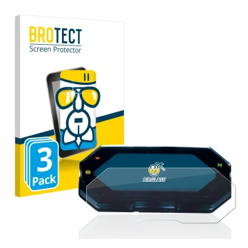 Parte frontale di una confezione del prodotto con il logo del marchio BROTECT. Accanto è raffigurato il dispositivo Yamaha MT-