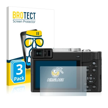 Parte frontale di una confezione del prodotto con il logo del marchio BROTECT. Accanto è raffigurato il dispositivo Panasonic 