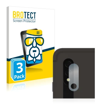 Parte frontale di una confezione del prodotto con il logo del marchio BROTECT. Accanto è raffigurato il dispositivo Samsung Ga