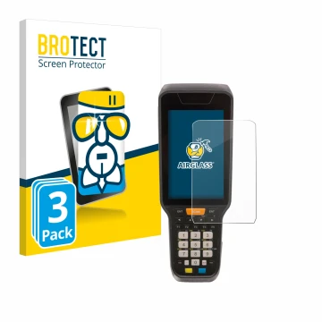 Parte frontale di una confezione del prodotto con il logo del marchio BROTECT. Accanto è raffigurato il dispositivo Datalogic 