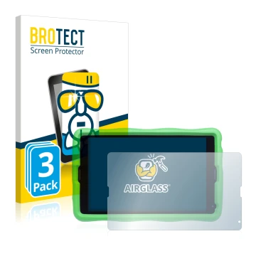 Parte frontale di una confezione del prodotto con il logo del marchio BROTECT. Accanto è raffigurato il dispositivo MEDION Lif