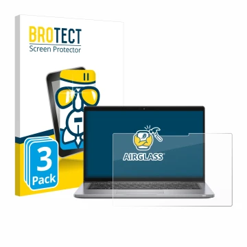 Parte frontale di una confezione del prodotto con il logo del marchio BROTECT. Accanto è raffigurato il dispositivo Dell Latit
