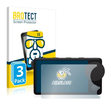 Parte frontale di una confezione del prodotto con il logo del marchio BROTECT. Accanto è raffigurato il dispositivo Spotify Ca