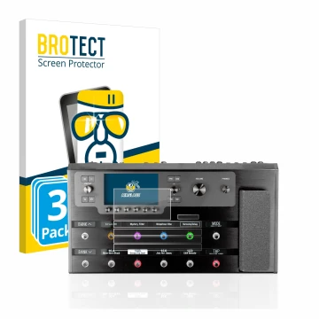 Parte frontale di una confezione del prodotto con il logo del marchio BROTECT. Accanto è raffigurato il dispositivo Line 6 Hel