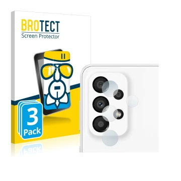Parte frontale di una confezione del prodotto con il logo del marchio BROTECT. Accanto è raffigurato il dispositivo Samsung Ga