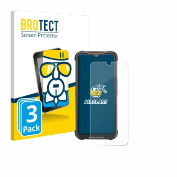 Parte frontale di una confezione del prodotto con il logo del marchio BROTECT. Accanto è raffigurato il dispositivo AGM H5 con