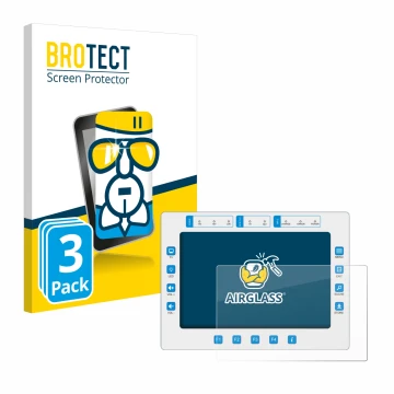 Parte frontale di una confezione del prodotto con il logo del marchio BROTECT. Accanto è raffigurato il dispositivo Megasat HD