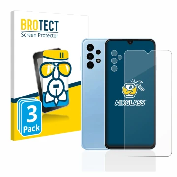 Parte frontale di una confezione del prodotto con il logo del marchio BROTECT. Accanto è raffigurato il dispositivo Samsung Ga