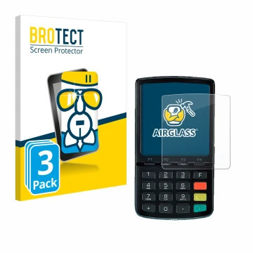 Parte frontale di una confezione del prodotto con il logo del marchio BROTECT. Accanto è raffigurato il dispositivo ingenico L