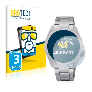 Parte frontale di una confezione del prodotto con il logo del marchio BROTECT. Accanto è raffigurato il dispositivo Seiko 5 Sp