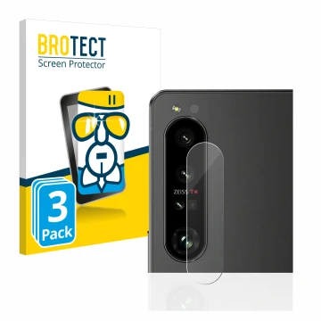 Parte frontale di una confezione del prodotto con il logo del marchio BROTECT. Accanto è raffigurato il dispositivo Sony Xperi