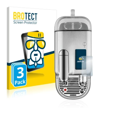 Parte frontale di una confezione del prodotto con il logo del marchio BROTECT. Accanto è raffigurato il dispositivo Sage Nespr