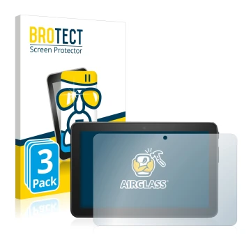 Parte frontale di una confezione del prodotto con il logo del marchio BROTECT. Accanto è raffigurato il dispositivo Amazon Fir