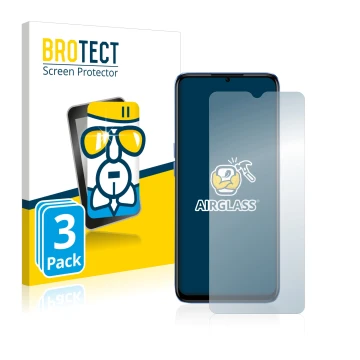 Parte frontale di una confezione del prodotto con il logo del marchio BROTECT. Accanto è raffigurato il dispositivo realme Nar